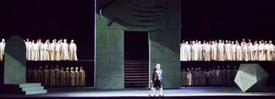Tosca, Finale first act (Te Deum), in center Scarpia 
. Foto Festivalo Pucciniano
