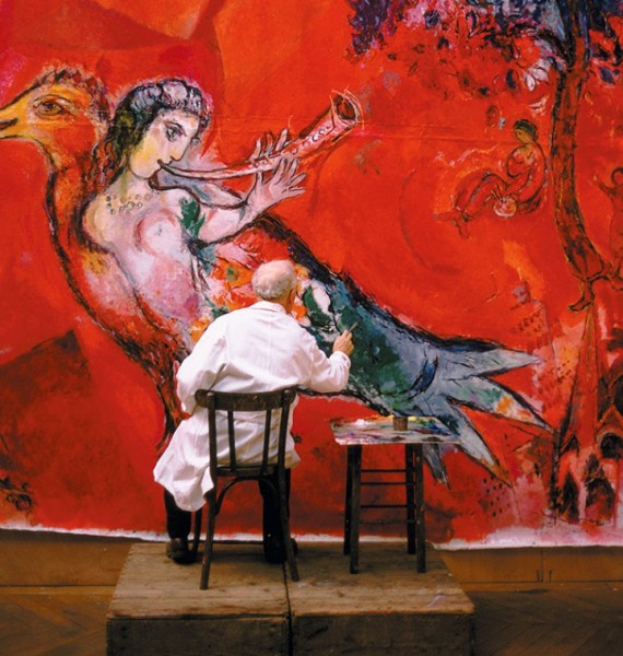 Marc Chagall working  
