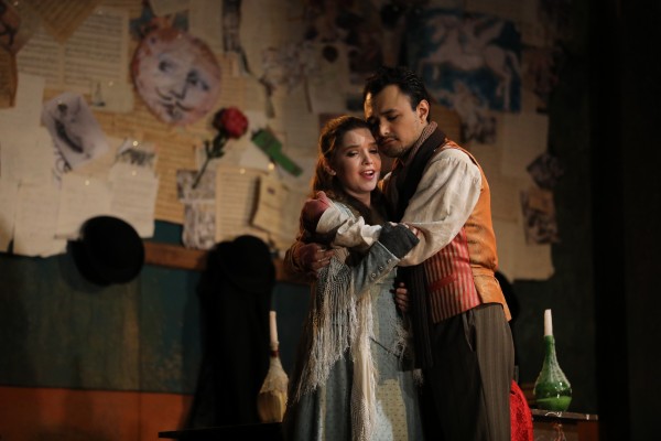 Yana Kleyn and Diego Silva as Mimi and Rodolfo in La Boheme in Metz. 2017
